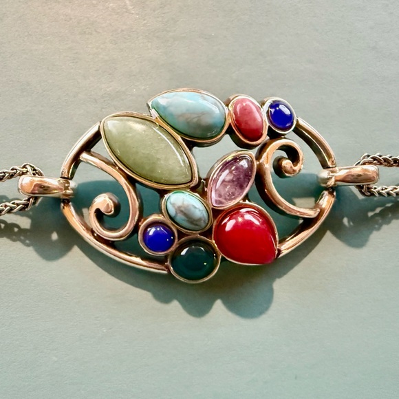 Brighton Mother Earth Silver Bracelet with Colorful Gemstones - Picture 4 of 6